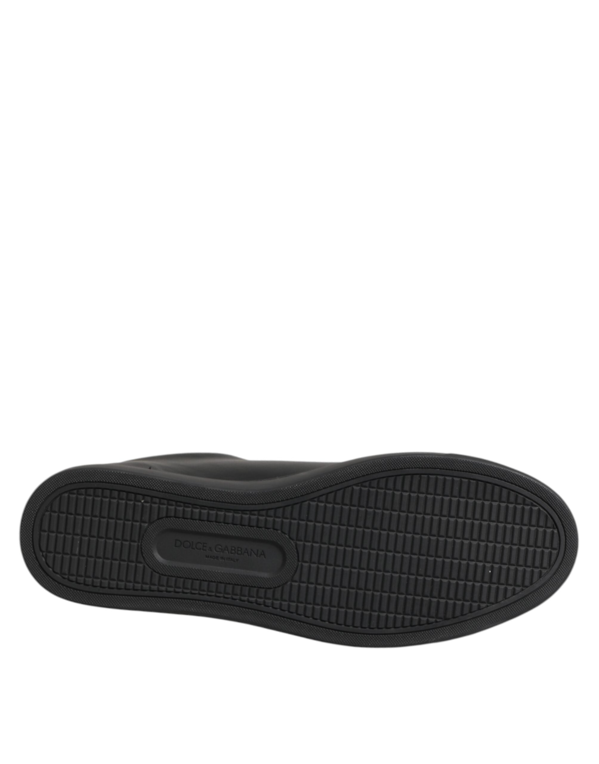 Dolce &amp; Gabbana fekete bőr kristályszív alacsony szárú cipők