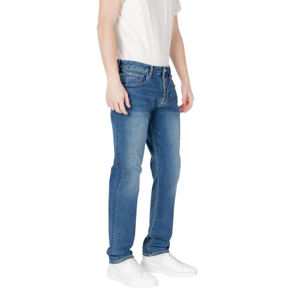 Armani Exchange Blue Cotton Skinny Jeans